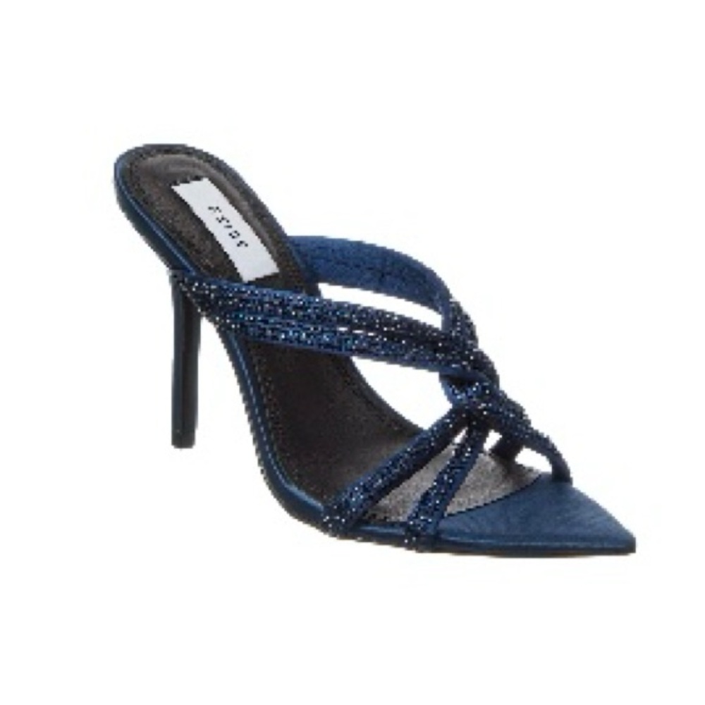 Reiss Blue Stiletto Heels with Intricate Straps